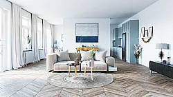 Round rug - Sandrigo (grey/white)