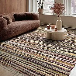 Rag rug - Happy (yellow/multi)
