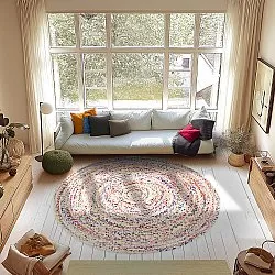 Round rugs - San Francisco (white/multi)