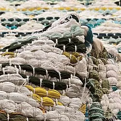 Rag rug - Lindby (yellow/multi)