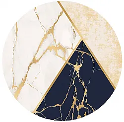 Round rug - Canelli (beige/white/blue)