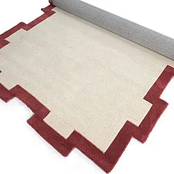 Wool rug - Agra Hand Tufted Wool Premium (cream/red)
