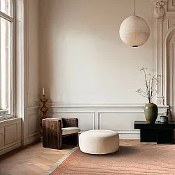Wool rug - Arbil (terracotta/white)