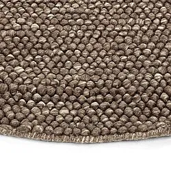 Round rug - Avafors Wool Bubble (brown/beige)