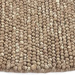 Round rug - Avafors Wool Bubble (light brown/white)