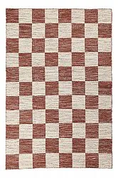 Wool rug - Dundee (red/white)
