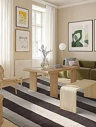 Wool rug - Garine (black/beige)