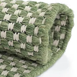Round rug - Ovelia (green/white)