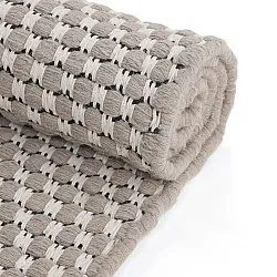 Wool rug - Ovelia (taupe/white)
