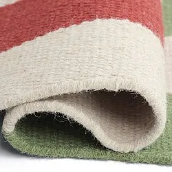 Wool rug - Peniche (cream/green/red)