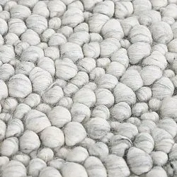 Wool rug - Sala Irregular Wool Bubble (light grey melange)