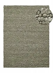 Wool rug - Sala Irregular Wool Bubble (moss green/white melange)