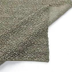 Wool rug - Sala Irregular Wool Bubble (moss green/white melange)