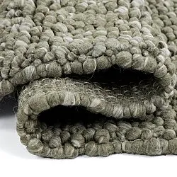 Wool rug - Sala Irregular Wool Bubble (moss green/white melange)