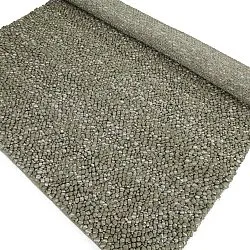 Wool rug - Sala Irregular Wool Bubble (moss green/white melange)