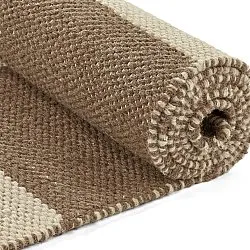 Wool rug - Scacco (brown/beige)