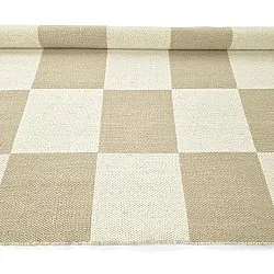 Wool rug - Scacco (white/beige)