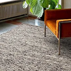 Wool rug - Talvia Braided Wool (dark grey)