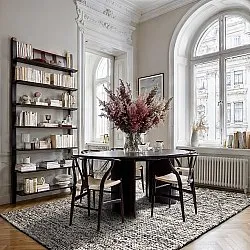 Wool rug - Talvia Braided Wool (dark grey)