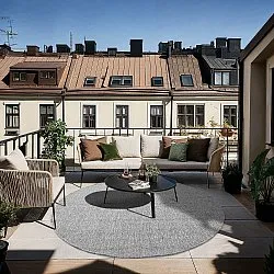 Round rug - Indoor/Outdoor Arlo (grey)