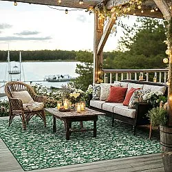 Indoor/Outdoor rug - Brussels Ocean (green)