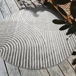 Round rug - Indoor/Outdoor Devon (gray)