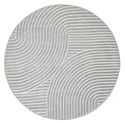 Round rug - Indoor/Outdoor Devon (gray)