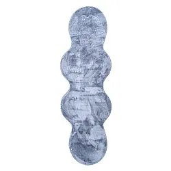 Wavy Runner Rug - Aranga Super Soft Fur (steel blue)
