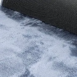 Wavy Runner Rug - Aranga Super Soft Fur (steel blue)