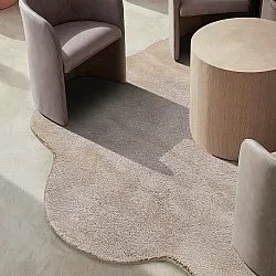 Wavy Round Rug - Aranga Super Soft Fur (brown)