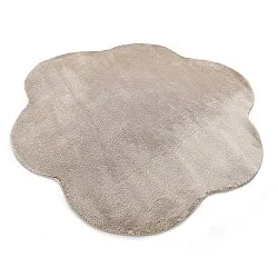 Wavy Round Rug - Aranga Super Soft Fur (brown)