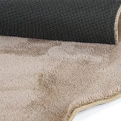 Wavy Round Rug - Aranga Super Soft Fur (brown)