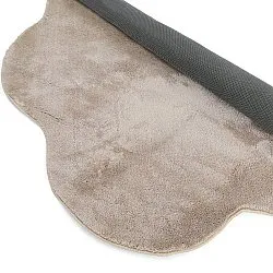 Wavy Round Rug - Aranga Super Soft Fur (brown)
