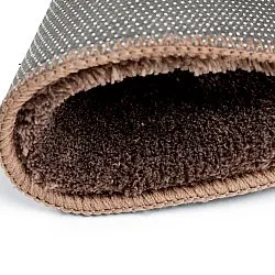 Wavy Round Rug - Aranga Super Soft Fur (dark brown)