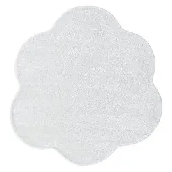 Wavy Round Rug - Aranga Super Soft Fur (white)