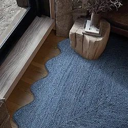 Wavy jute rug - San Francisco (blue)
