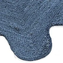 Wavy jute rug - San Francisco (blue)