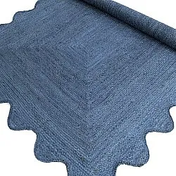 Wavy jute rug - San Francisco (blue)