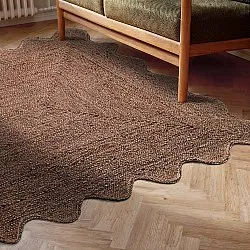 Wavy jute rug - San Francisco (brown)