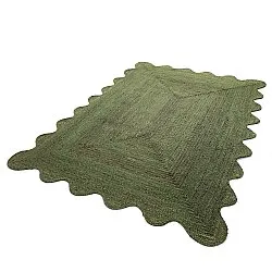 Wavy jute rug - San Francisco (army green)