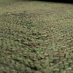 Wavy jute rug - San Francisco (army green)