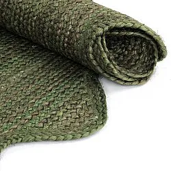 Wavy jute rug - San Francisco (army green)