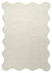 Wavy Wool Rug - Diu Hand Tufted Wool Premium (white)