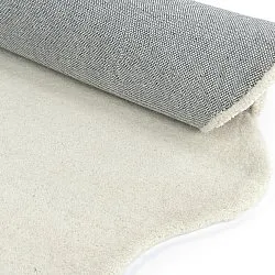 Wavy Wool Rug - Diu Hand Tufted Wool Premium (white)