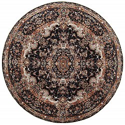 Round rug - Vakifli (black/multi)