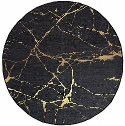 Round rug - Vieste (anthracite/gold)