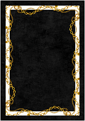 Wilton rug - Vilia (black/white/gold)