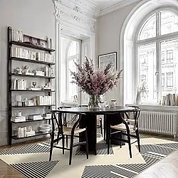Wilton rug - Pucon (black/cream)