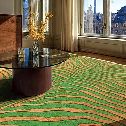Wilton rug - Zebra (green/orange)