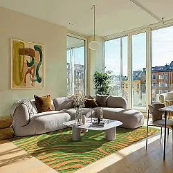 Wilton rug - Zebra (green/orange)